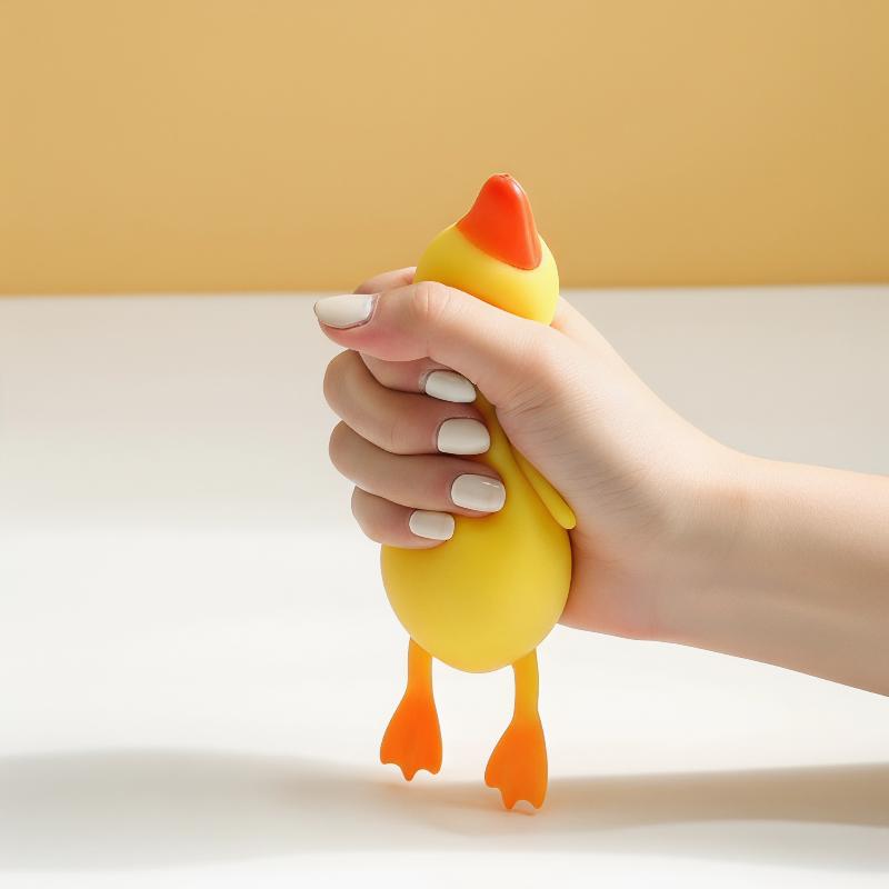 Kids Toys Yellow - Squeezable Duck Stress Reliever Sand Sculpture