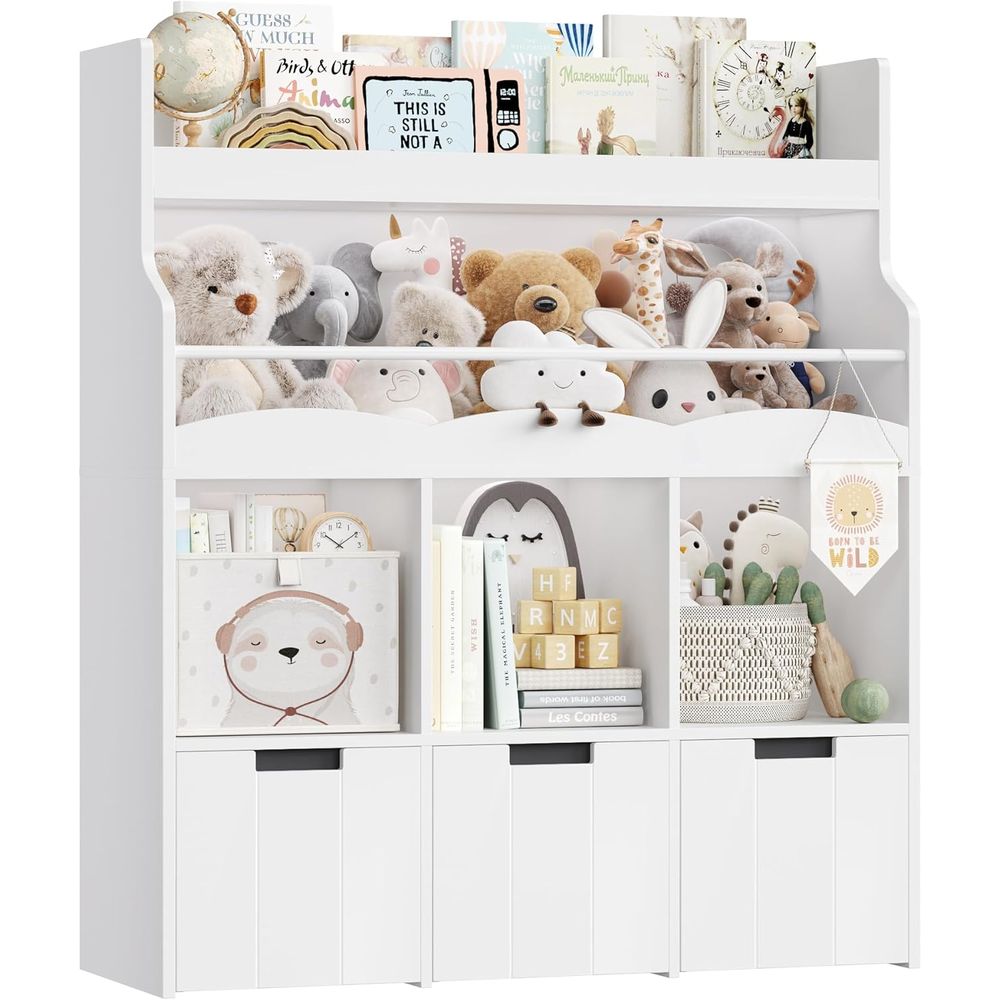 Kids' Toys - Kids Toy Storage Organizer with Bookshelf,