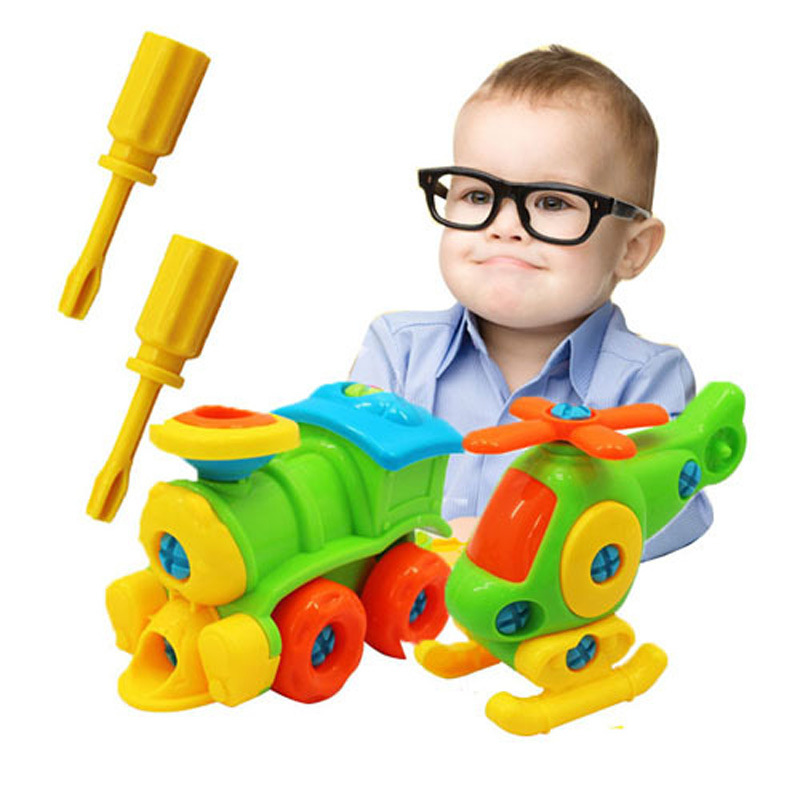 Kids Toys Helicopter - Xếp Hình Khối Nhựa Lắp Tàu