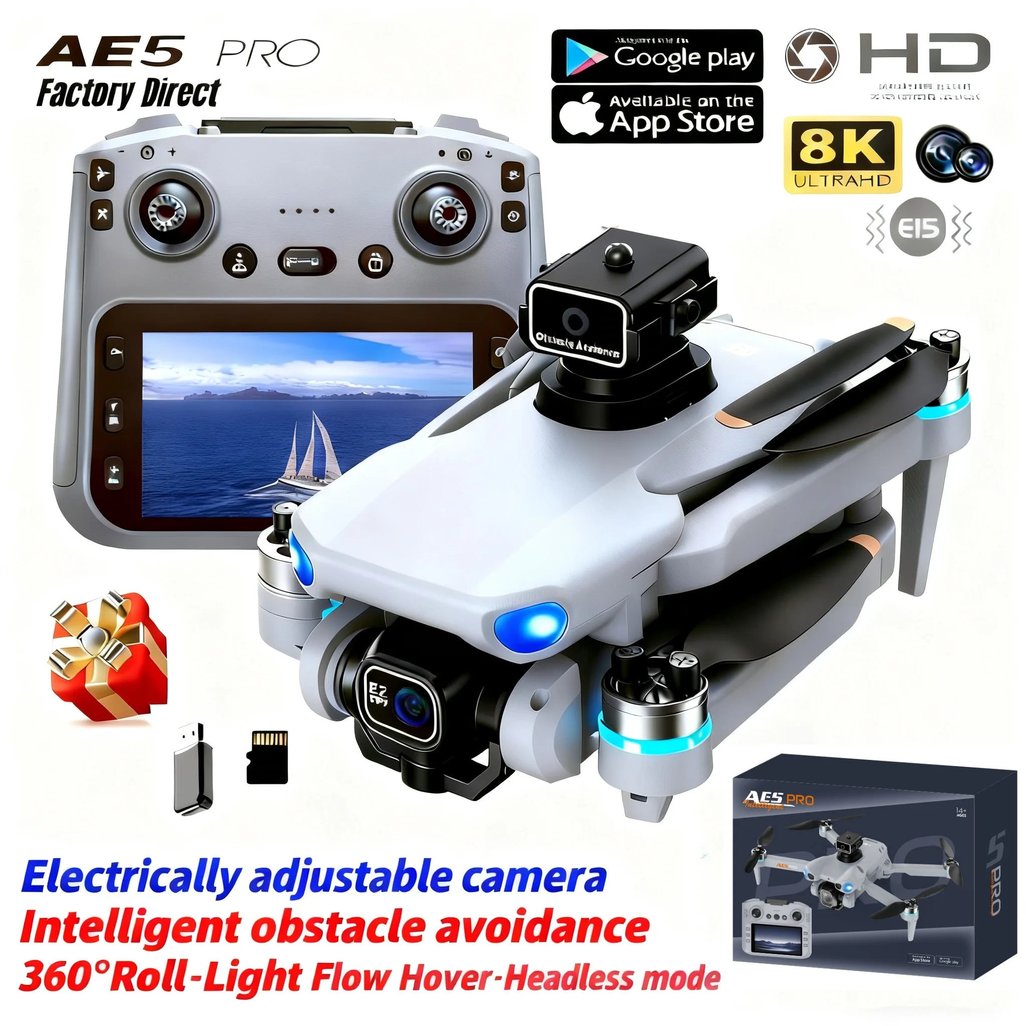 Kids Toys Helicopter - AE5 Pro Drone 8K HD 4.5