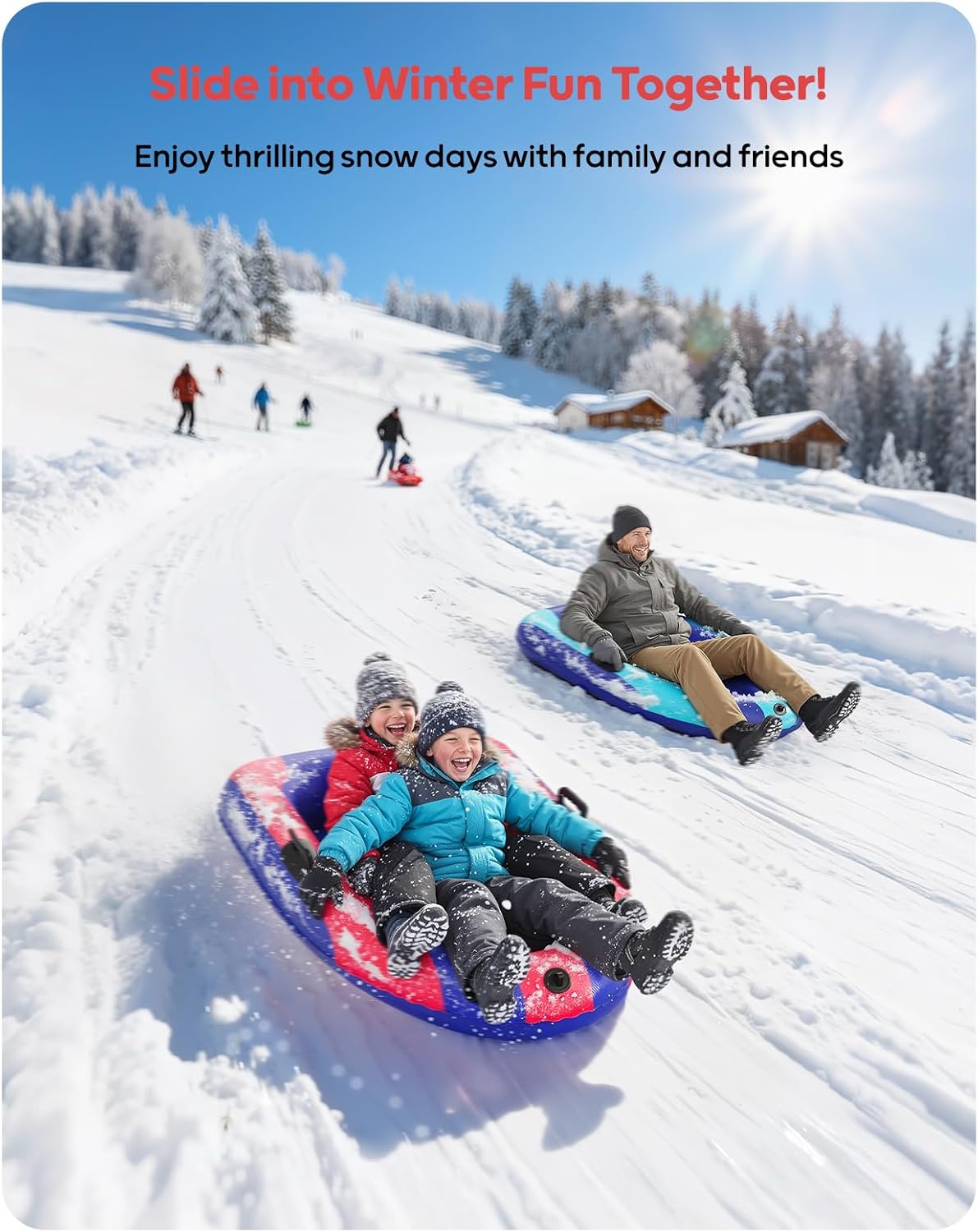 QPAU Inflatable PVC Snow Sled  - đánh giá và giá Kids' Toy
