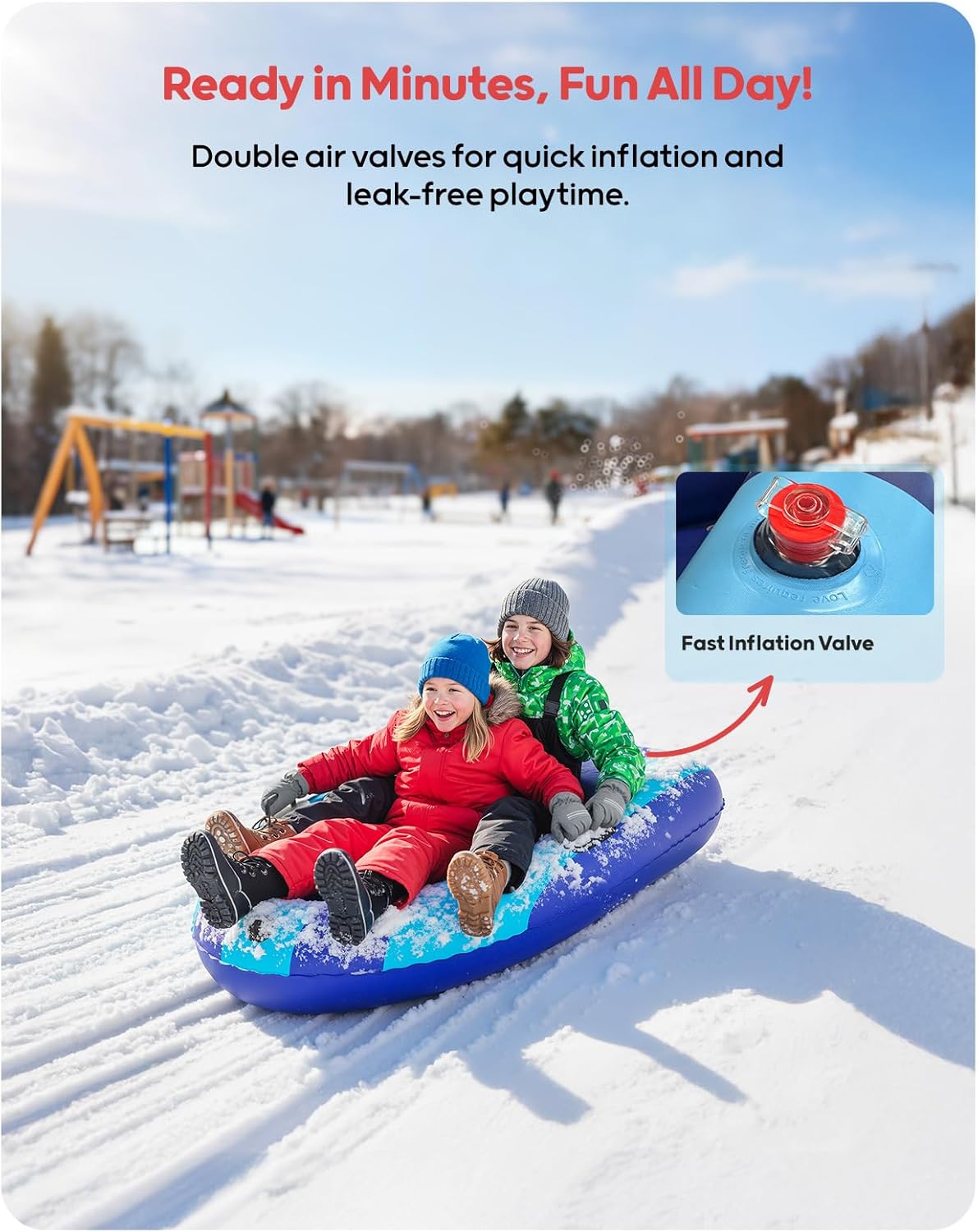 QPAU Inflatable PVC Snow Sled  - đánh giá và giá Kids' Toy