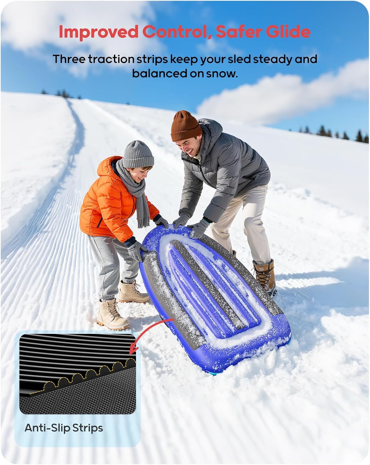 QPAU Inflatable PVC Snow Sled  - đánh giá và giá Kids' Toy