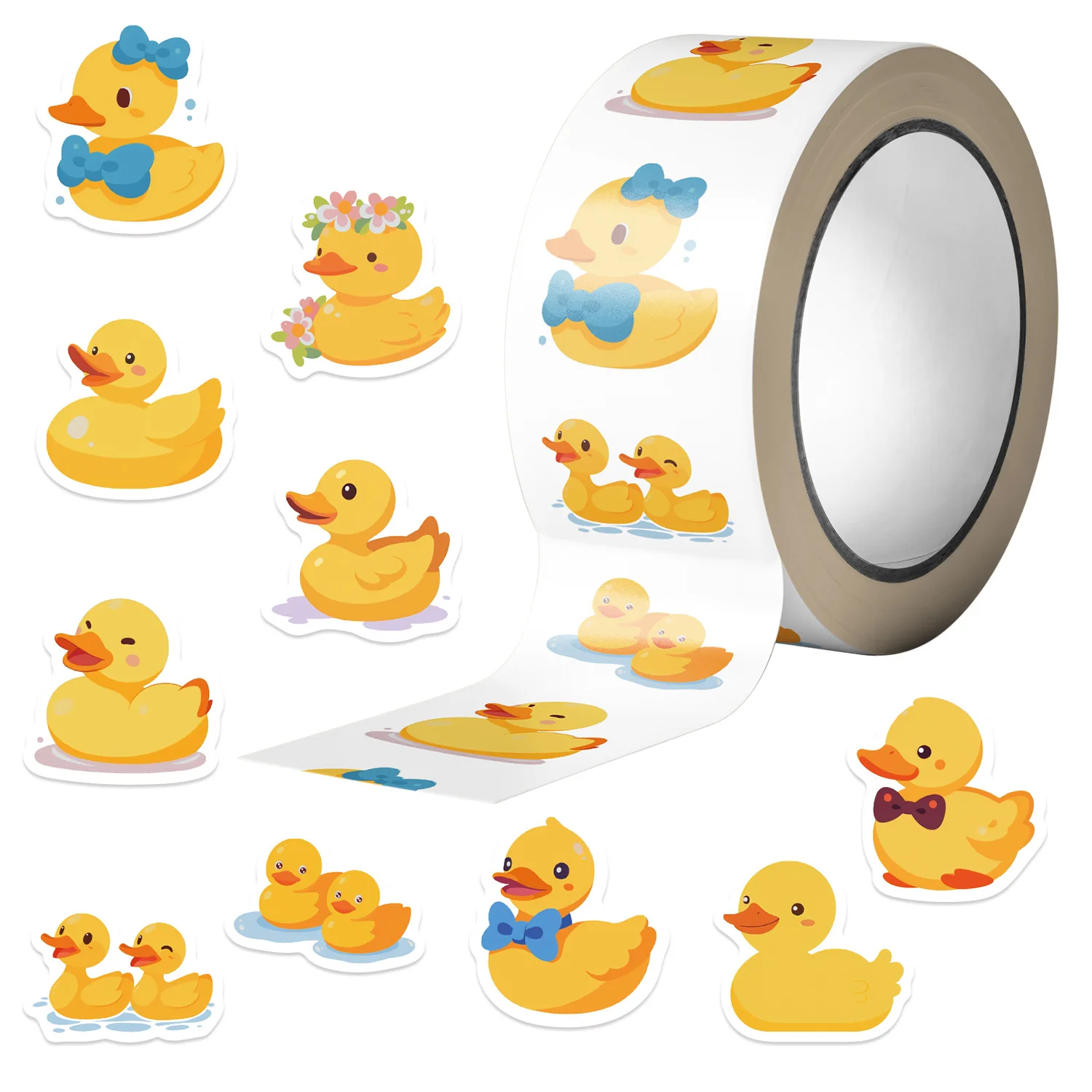500pcs/Roll Cartoon Yellow Duc - đánh giá và giá Kids Toys Yellow