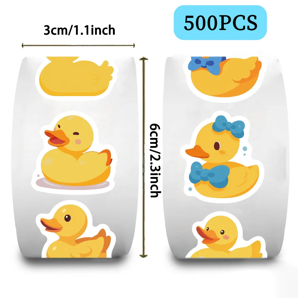 500pcs/Roll Cartoon Yellow Duc - đánh giá và giá Kids Toys Yellow