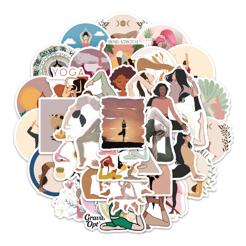 60PCS Aesthetic Yoga Stickers  - đánh giá và giá Kids Yoga Toys
