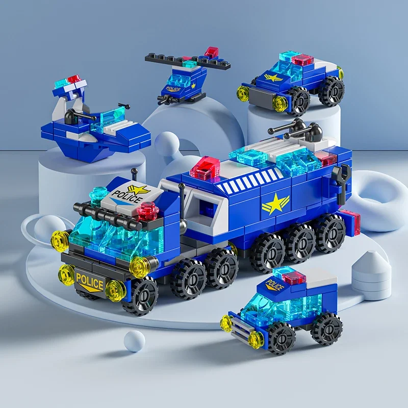 City Fire Car Building Blocks  - đánh giá và giá Kids Toys Helicopter