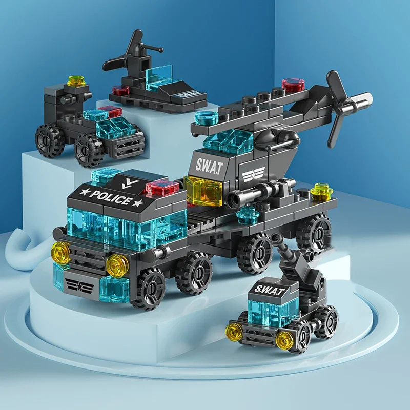 City Fire Car Building Blocks  - đánh giá và giá Kids Toys Helicopter