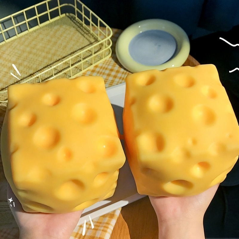 @Dark Yellow Cheese Cube Stres - đánh giá và giá Kids Toys Yellow